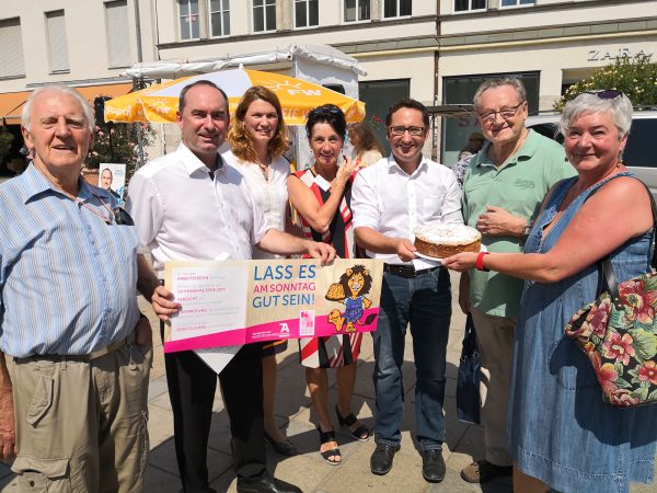 Überzeugte Sonntagsschützer unter sich: Bei den FREIEN WÄHLERN stieß die Delegation der KAB Regensburg-Stadt mit ihren Forderungen auf ein offenes Ohr und große Unterstützung.